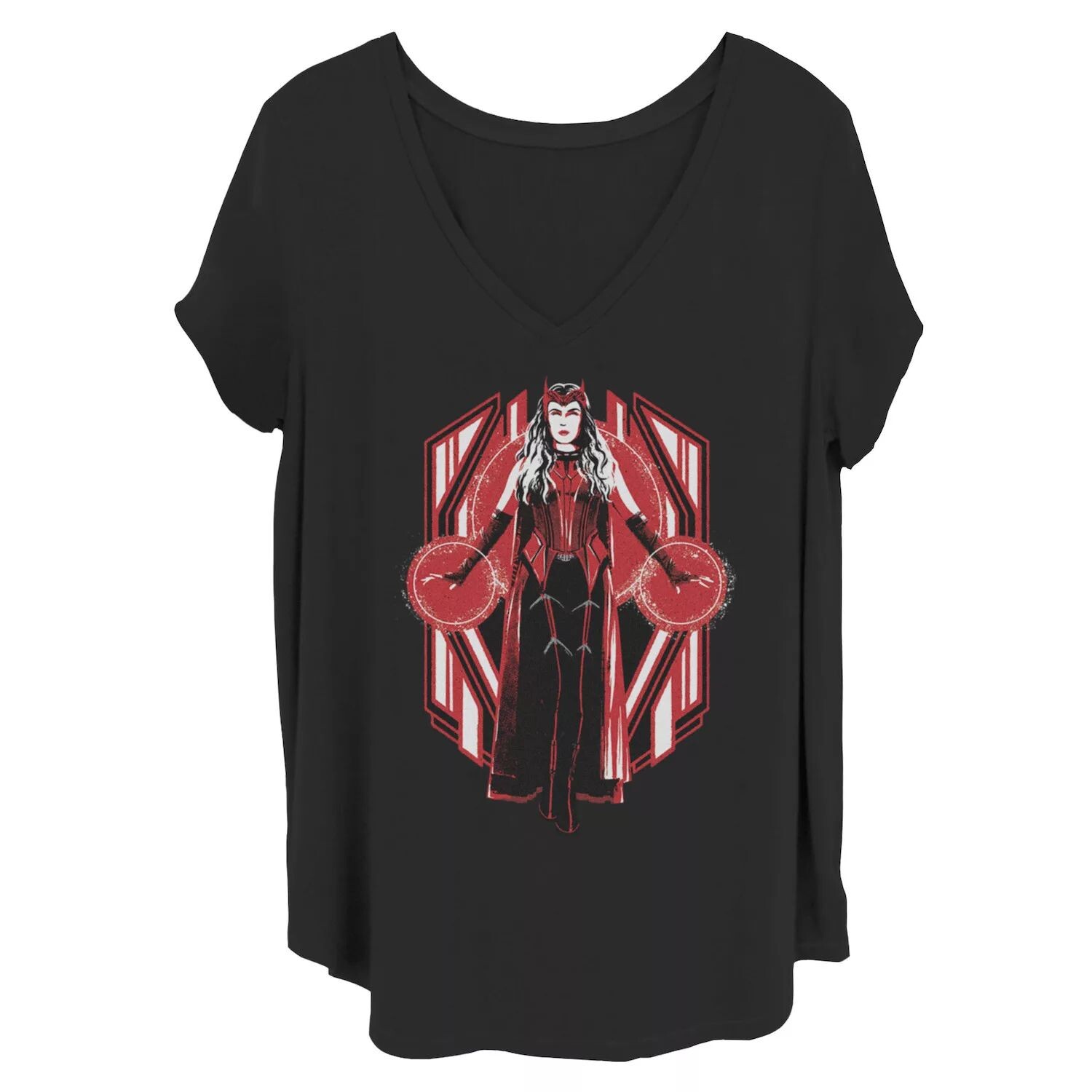 

Детская футболка больших размеров Marvel WandaVision Scarlet Witch Licensed Character, черный