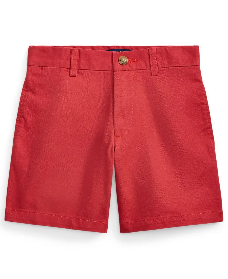 Детские шорты прямого кроя из износостойкой саржи для мальчиков 2-7 лет Polo Ralph Lauren, starboard красный