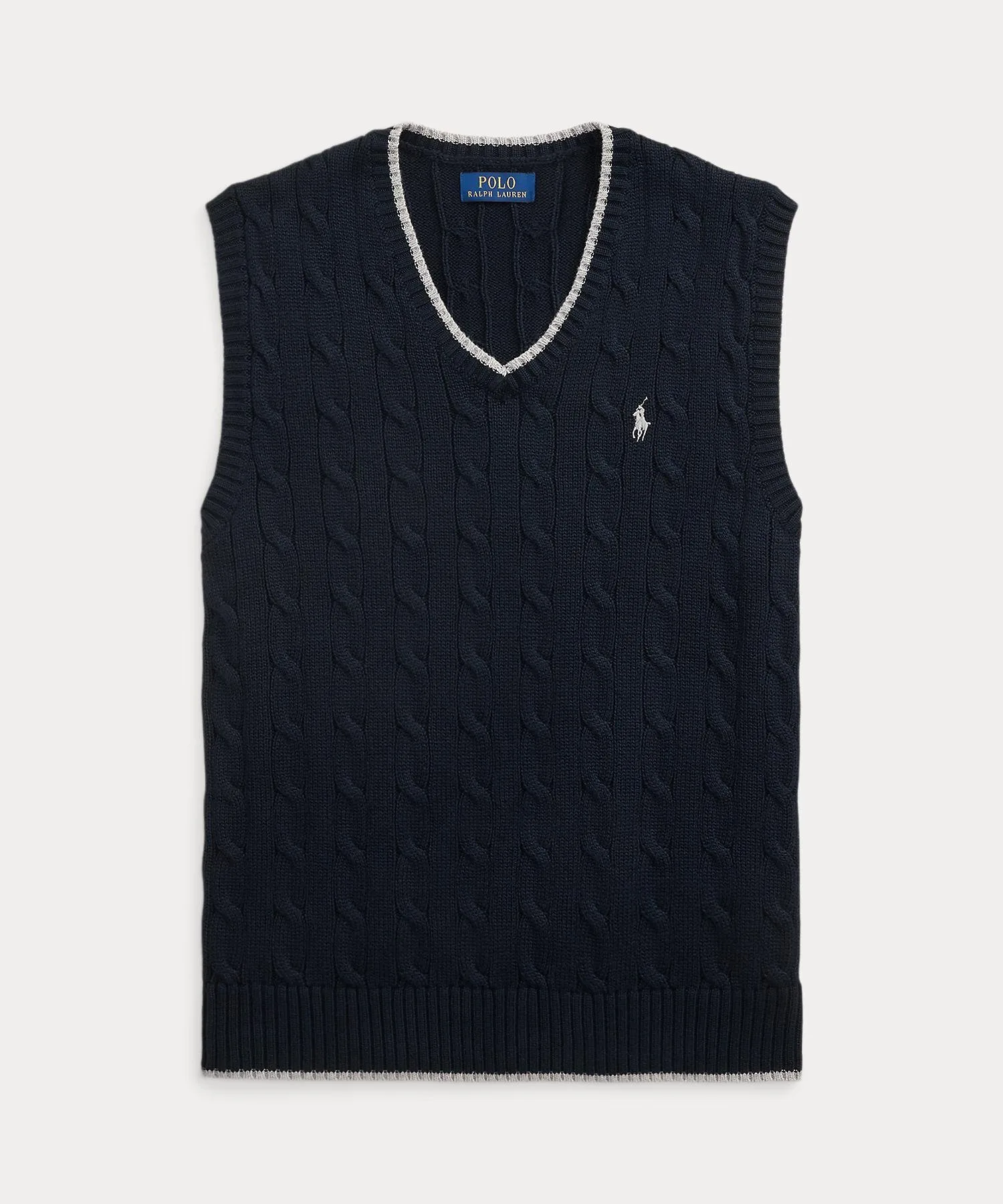 Хлопковый жилет с косами Polo Ralph Lauren, 999 Multicolor — фото 2