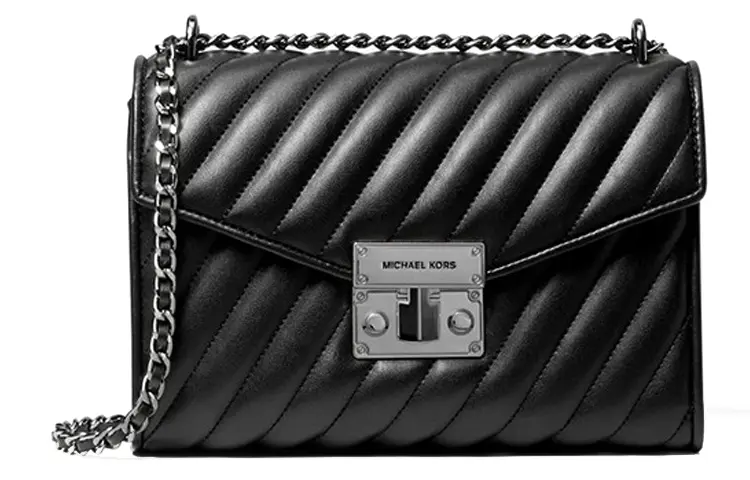 

MICHAEL KORS Полиуретановая наплечная сумка через плечо среднего размера для женщин черная