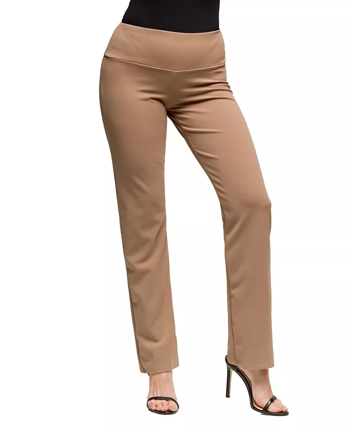 

Женские удобные эластичные брюки с высокой талией 24seven Comfort Apparel, слоновая кость/кремовый