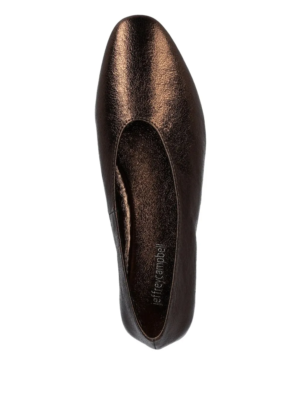 Балетки Fathom из металлизированной кожи Jeffrey Campbell, коричневый — фото 3