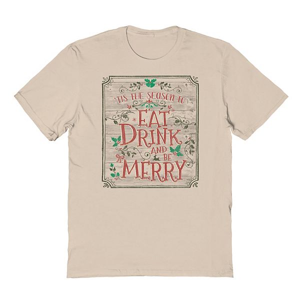 

Мужская футболка с принтом eat drink be merry Licensed Character