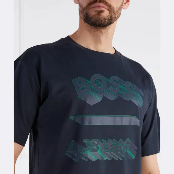 Футболка свободного кроя Boss x ajbxng Talboa aj 1 Boss, синий — фото 3
