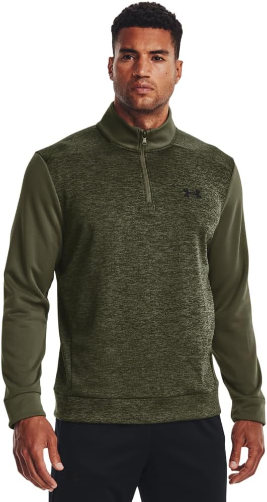 

Under Armour мужская флисовая толстовка с четвертью молнии, (390) Marine Od Green/Black