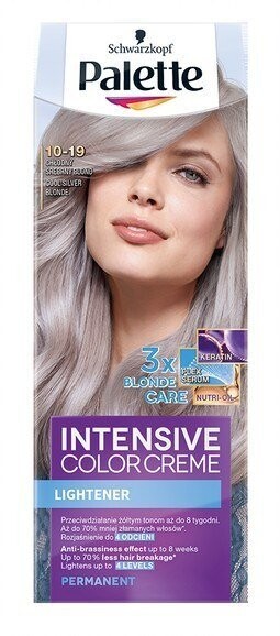 Palette Intensiv Color Creme Coloring Cream 10-19 Cool Silver Blonde — фото 2