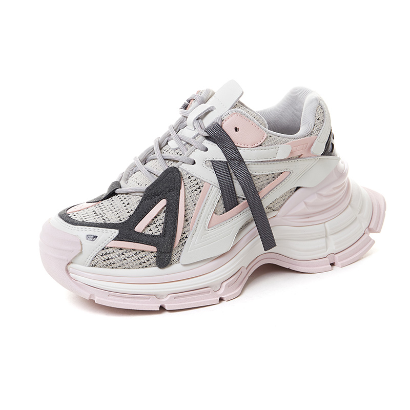 

Xiwencha Высокие низкие массивные кроссовки унисекс розовые, цвет Pink