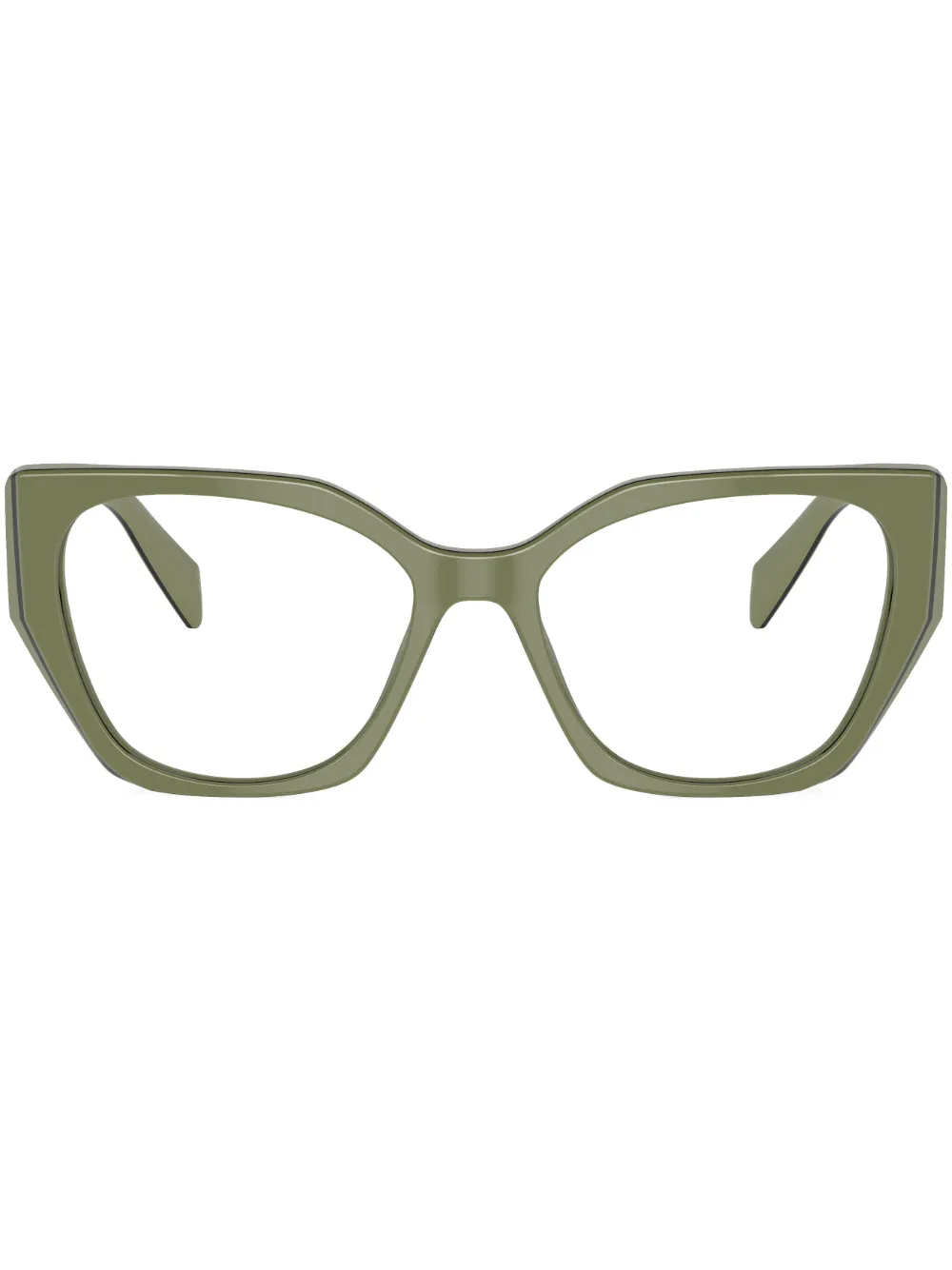 

Очки в массивной оправе Prada Eyewear, зеленый