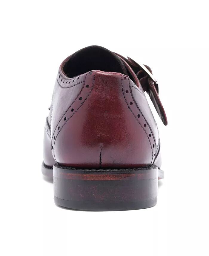 Мужские туфли Roosevelt III Single Monkstrap Wingtip Goodyear Anthony Veer, красный — фото 4