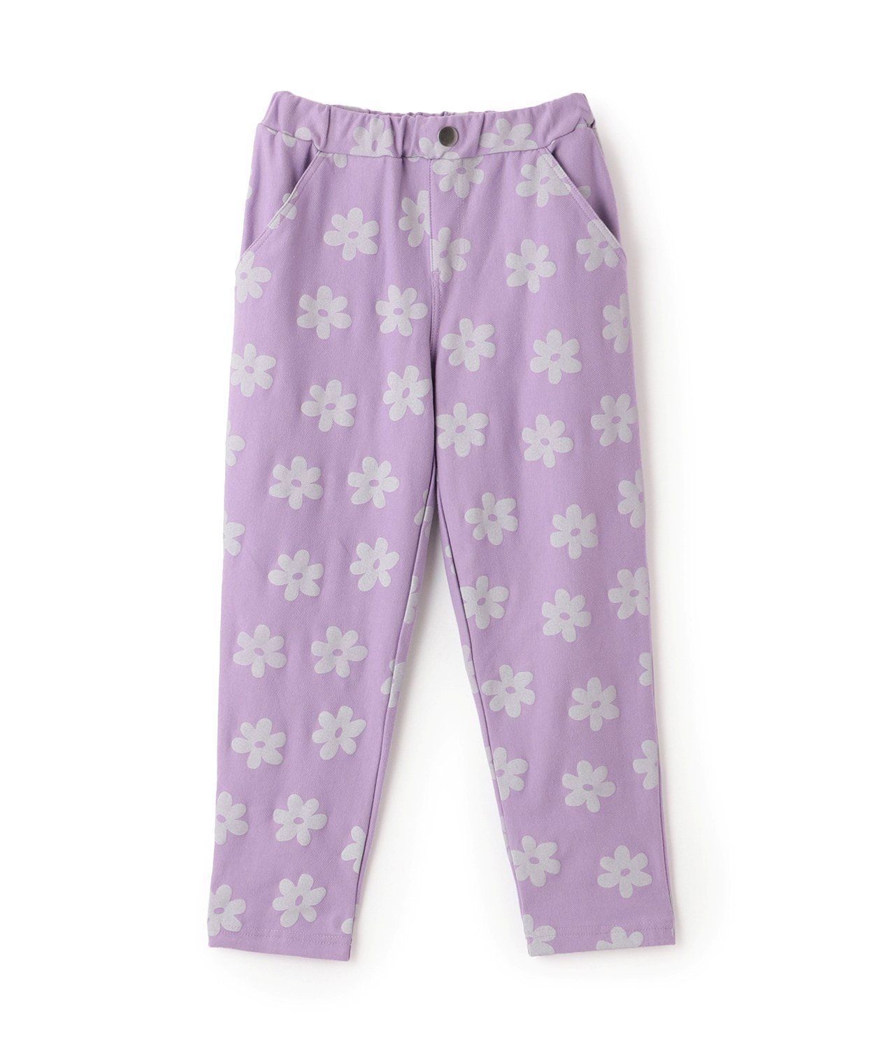 Зауженные брюки из саржевой ткани с узором And D.petitmain, Lavender