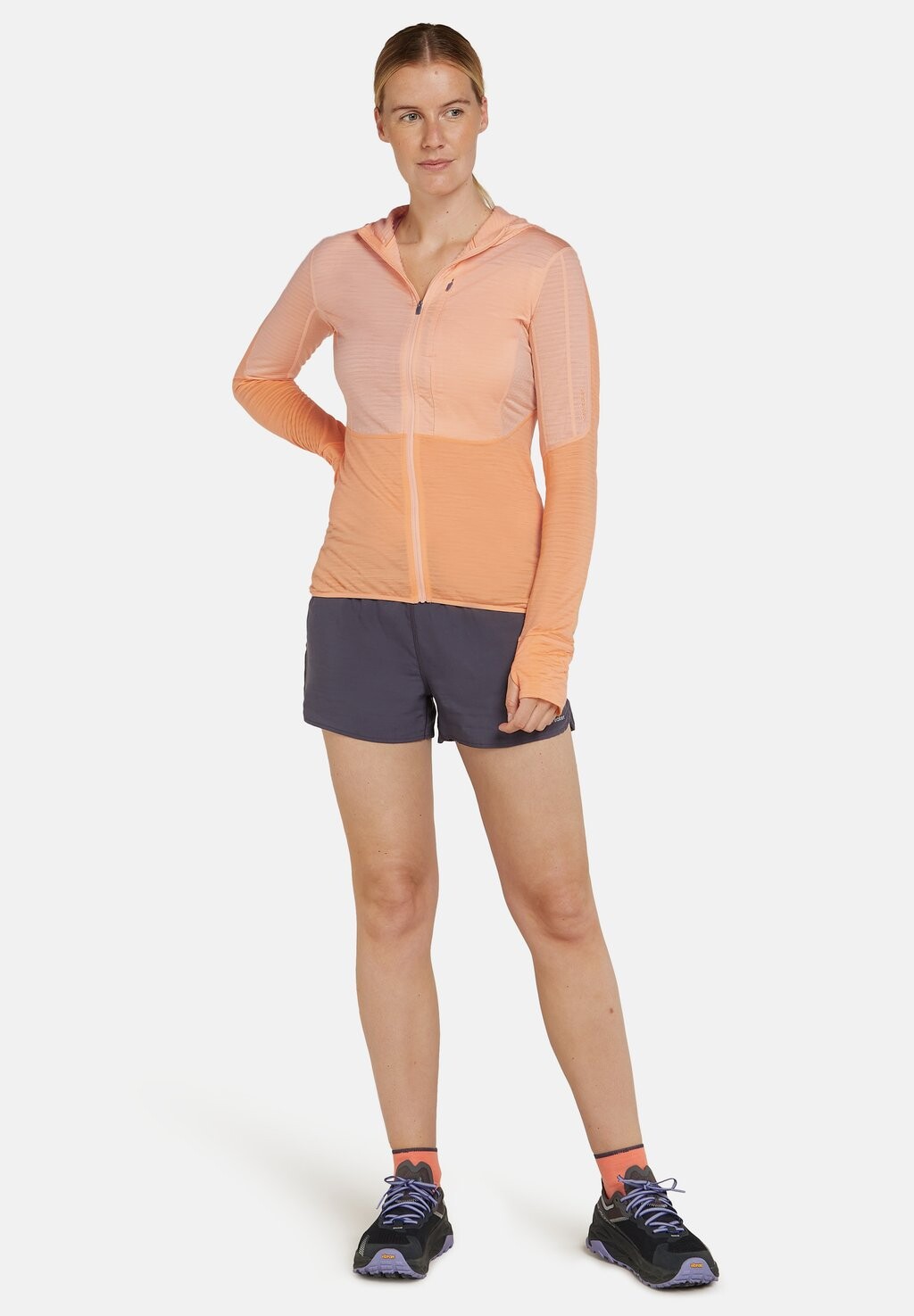 

Толстовка на молнии MERINO 200 MID WEIGHT REAL FLEECE DESCENDER ZIP HOODIE Icebreaker, коралловый