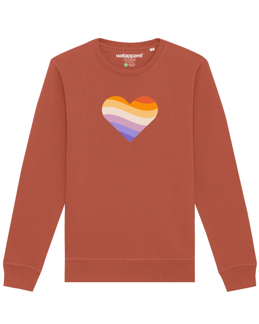 

Свитер Watapparel Sweatshirt Rainbow Heart, светло-коричневый