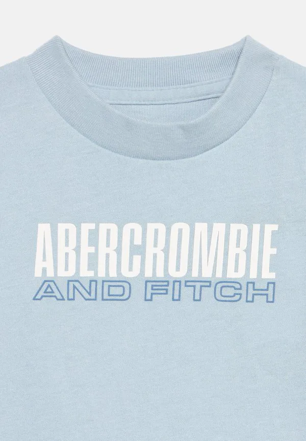 Футболка с принтом в виде кирпичной кладки Abercrombie & Fitch, Blue Fog — фото 4