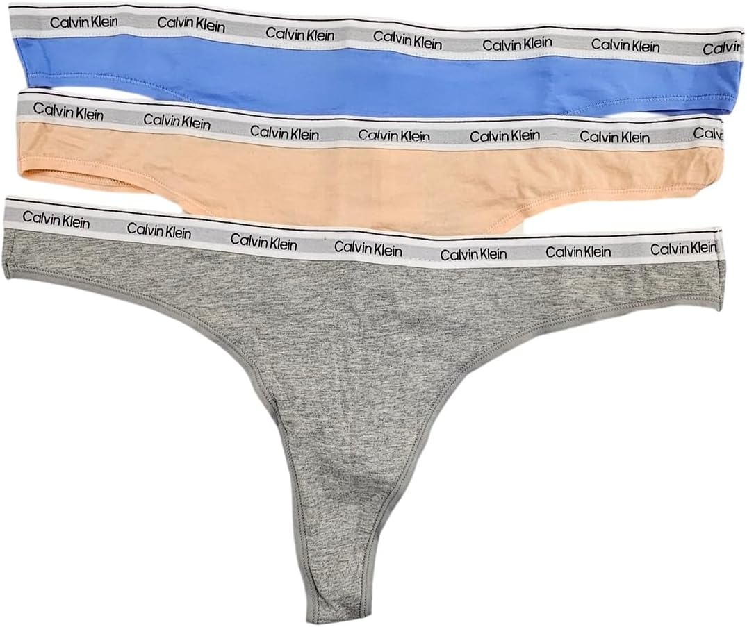 

Женские стринги Calvin Klein Modern Logo, 3 шт., Glacier/Melon Frenzy/Grey Heather