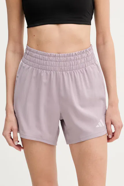 Шорты спортивные с высокой талией Adidas Performance, фиолетовый