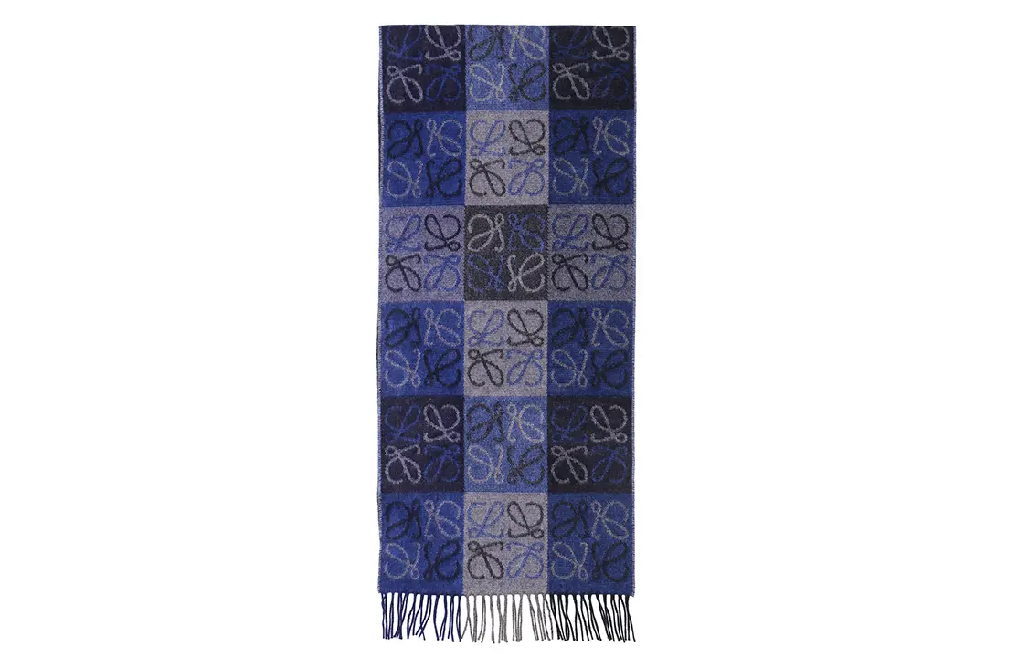 

LOEWE Вязаный шарф женский синий, Blue