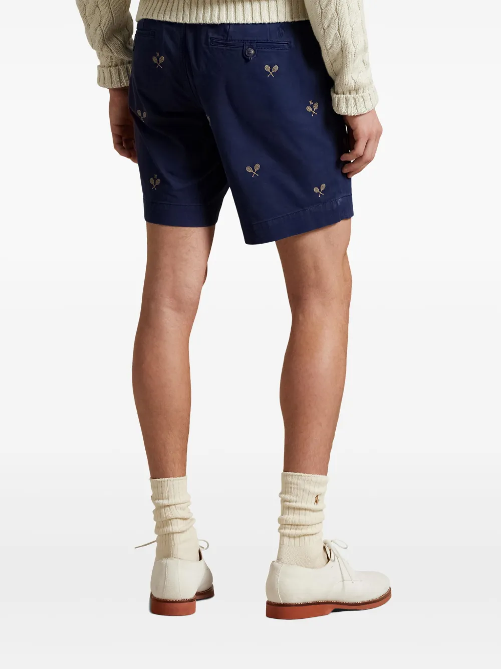 Шорты с вышивкой POLO RALPH LAUREN, синий — фото 4