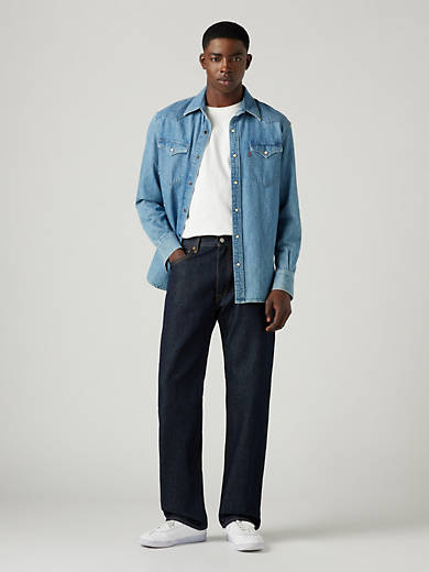 

555 Свободные прямые мужские джинсы Levi's, цвет Welcome To The Game - Dark Wash - Non-Stretch