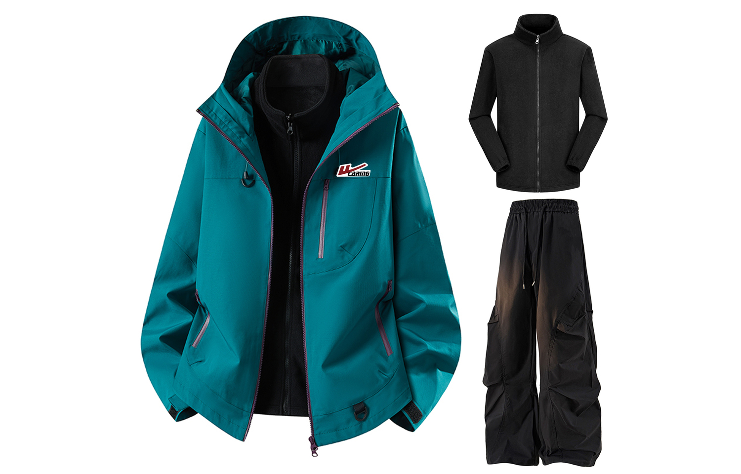 

Ветровка Unisex WARRIOR, tale зеленый+черный (3 pack diy badge)