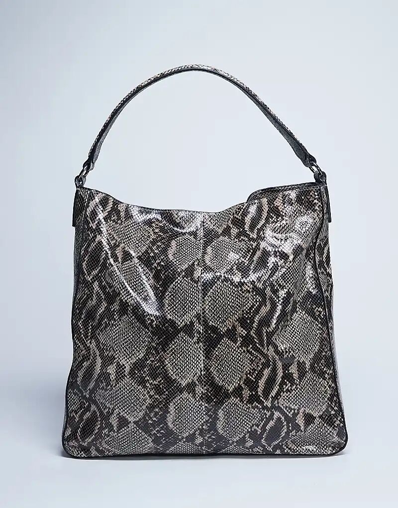 

Сумка через плечо Topshop Sienna из натуральной кожи цвета змеи коричневого цвета