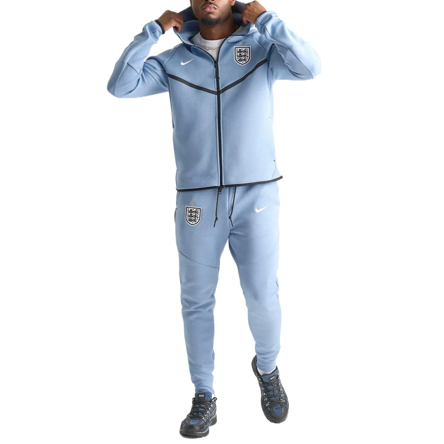 Толстовка Nike England Tech Fleece Windrunner Work Blue/White — фото 4