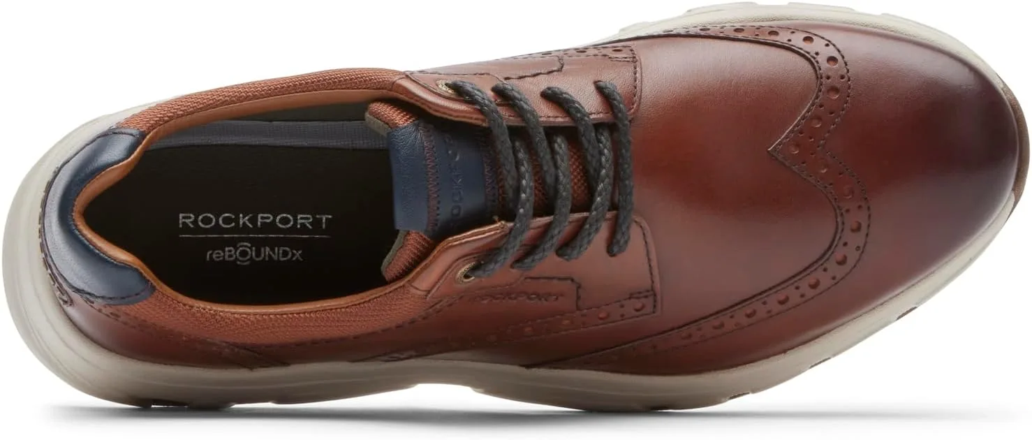 Мужские кроссовки Rockport Reboundx Wingtip, коричневый — фото 3