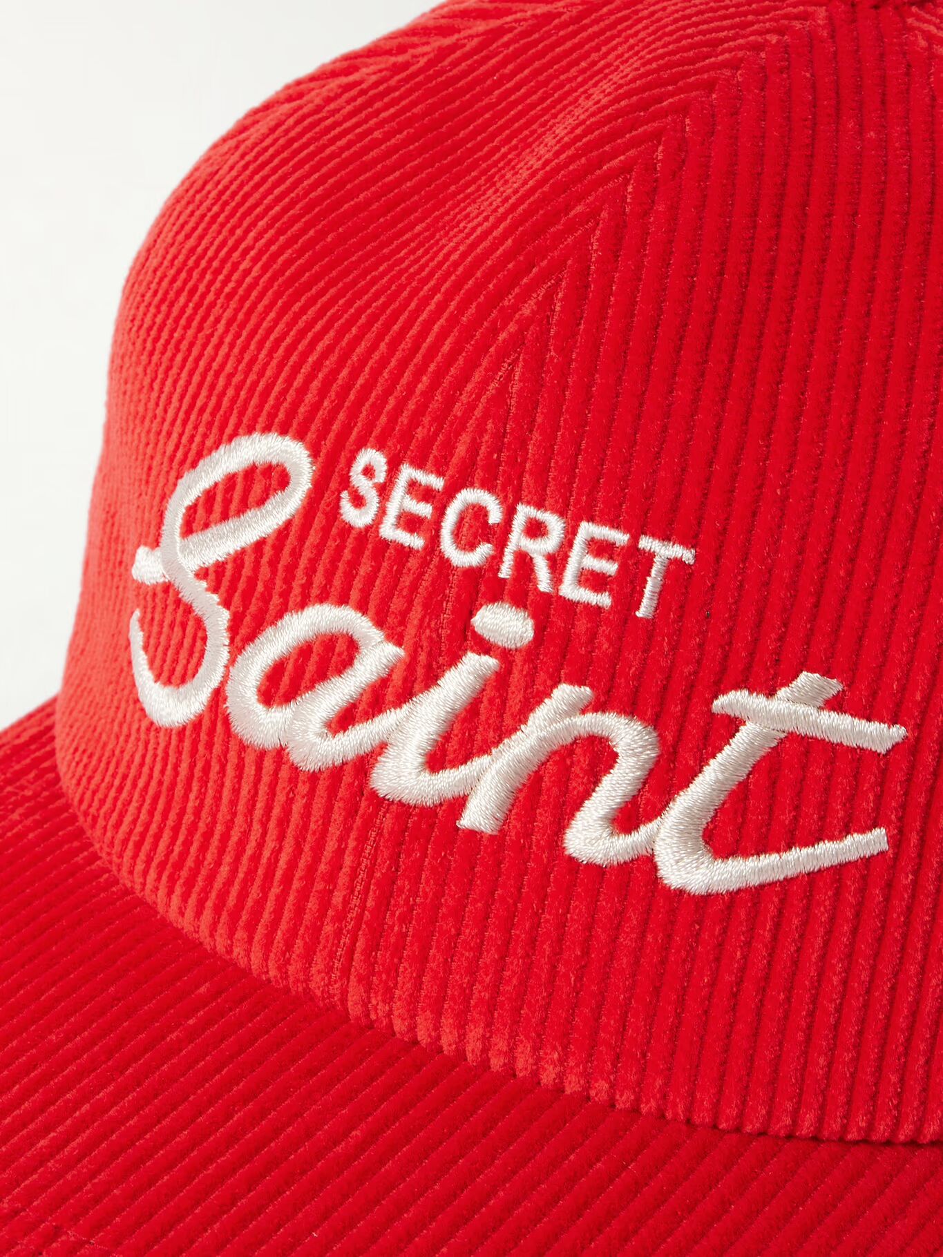 

Бейсболка из хлопкового вельвета с вышитым логотипом Secret SAINT MXXXXXX, красный