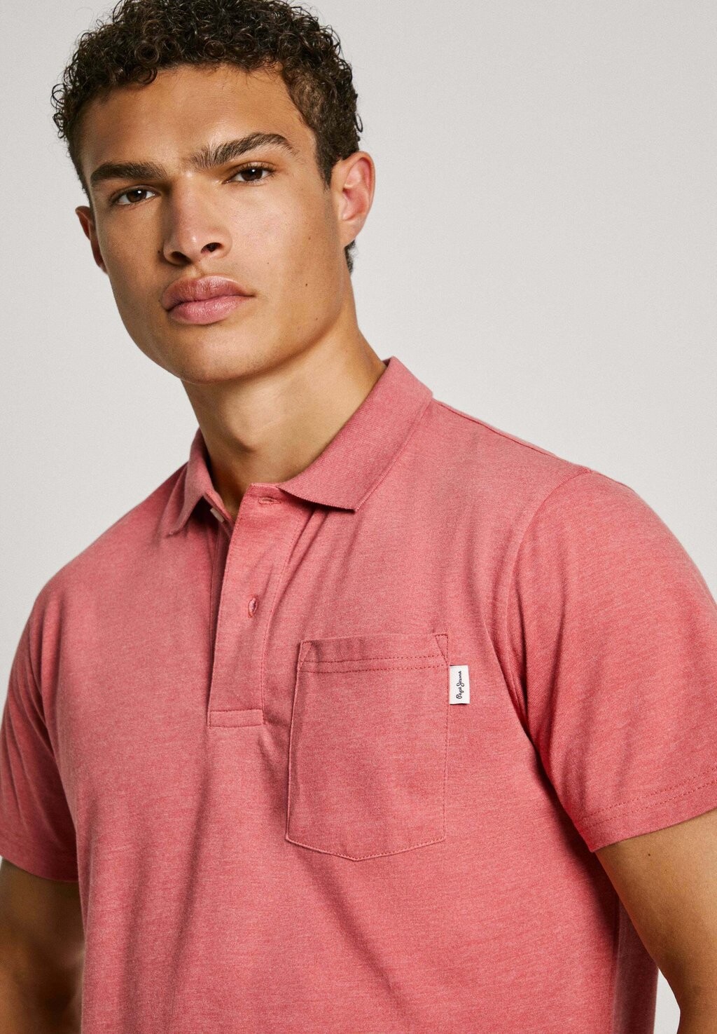 

Поло Pepe Jeans, светло-красный