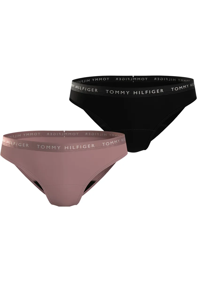 

Трусики бикини Tommy Hilfiger Underwear "2P BIKINI" (2 шт. в упаковке), с надписью логотипа Tommy Hilfiger, цвет Teaberry Blossom/Black