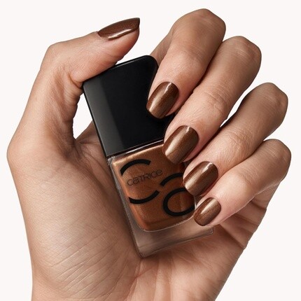 Catrice Iconails Gel Lacquer лак для ногтей № 172 Коричневый стойкий глянцевый без ацетона веганский без микропластиковых частиц без консервантов 10,5 мл — фото 3