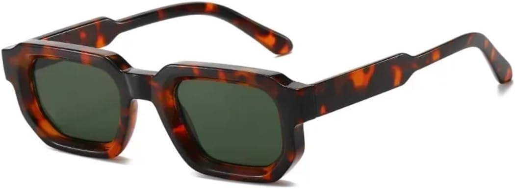 

Модные солнцезащитные очки для женщин и мужчин в стиле ретро, ​​роскошные, с прозрачными линзами, солнцезащитные очки цвета чайного дерева, защита от УФ-излучения UV400 VFDHN, Leopard Green