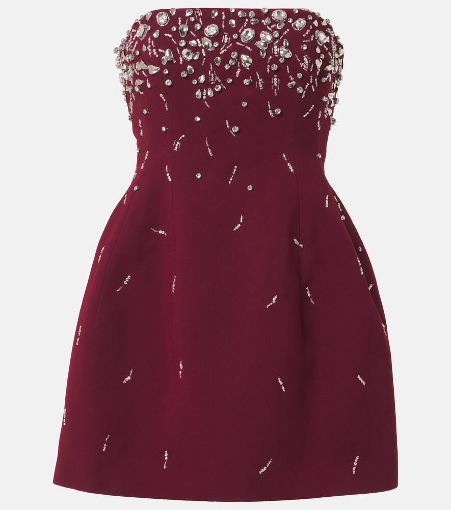 

Корсетное мини-платье из крепа Arta с декоративными элементами Simkhai, Dark Wine