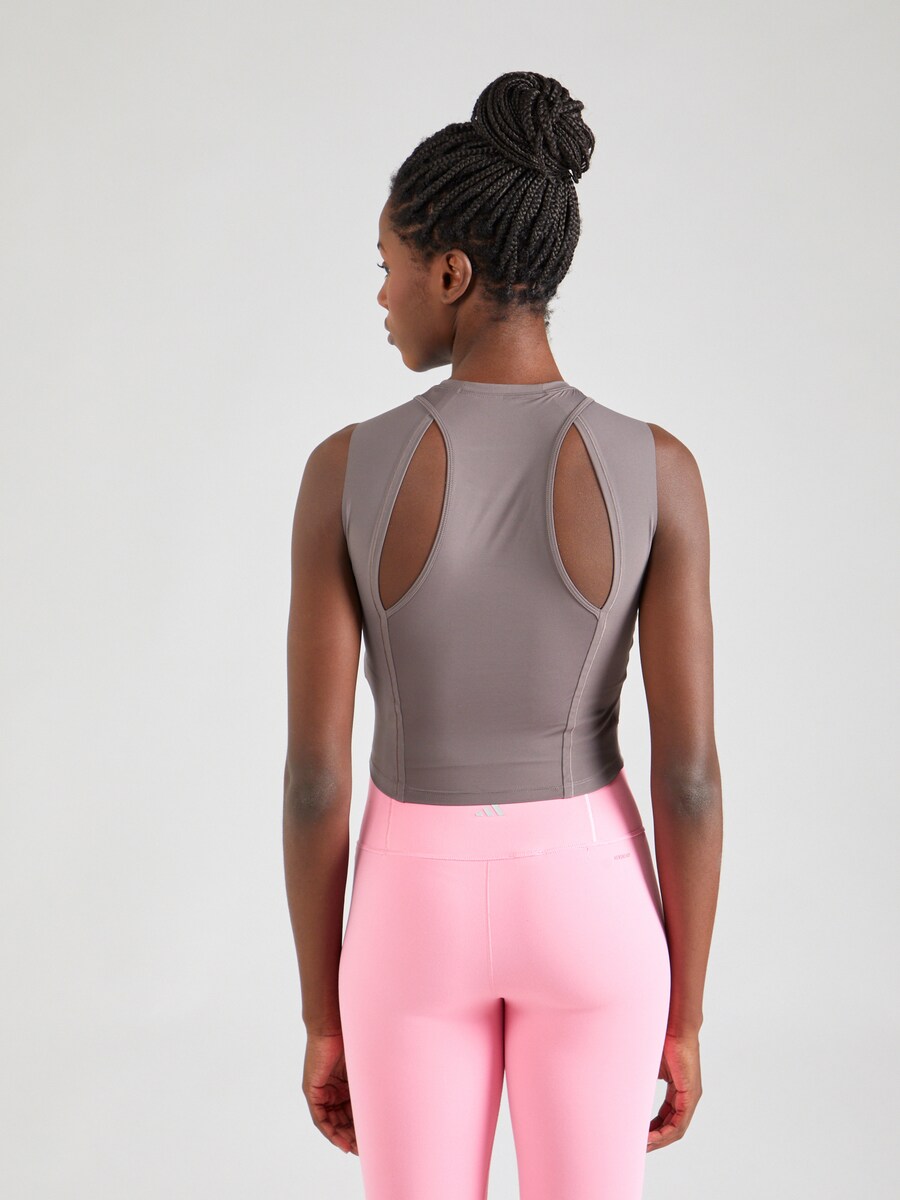 Спортивный топ ADIDAS PERFORMANCE ELEV HIIT, серо-коричневый — фото 3