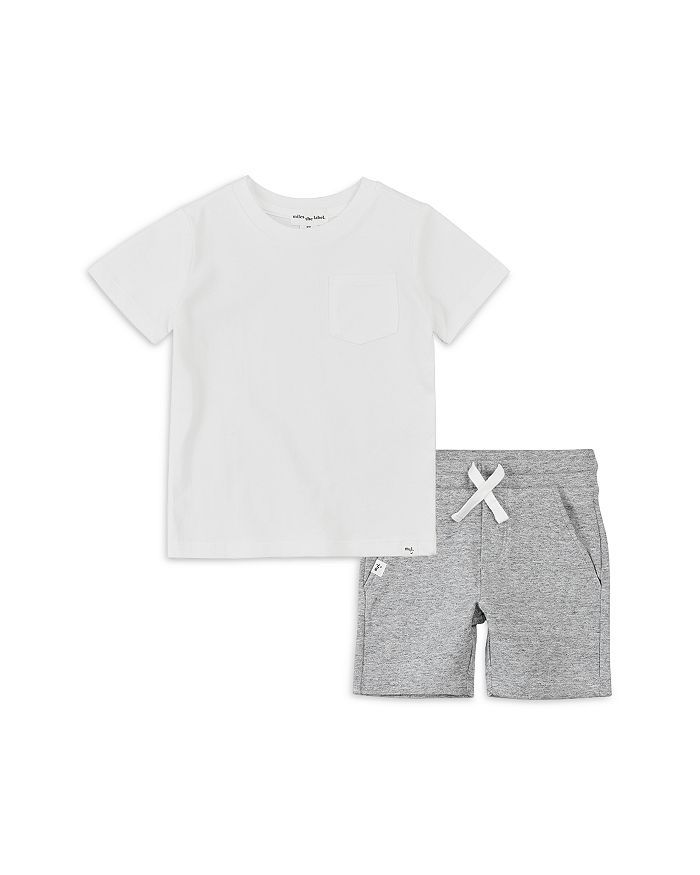 

Унисекс комплект Miles Basics: футболка и шорты - для малышей Miles The Label, серый