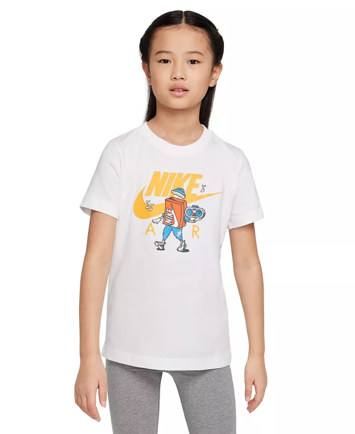 

Футболка с принтом Big Kids Sportswear с круглым вырезом Nike, белый