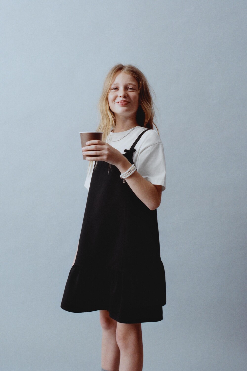 

Платье-сарафан с бантом ZARA, черный