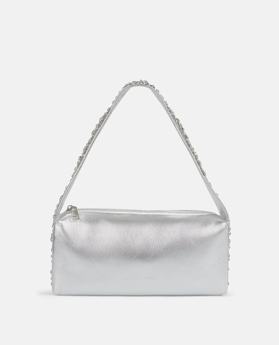 

Сумка на руку с ручкой, отделанной заклепками, и застежкой-молнией Alma En Pena, серебряный