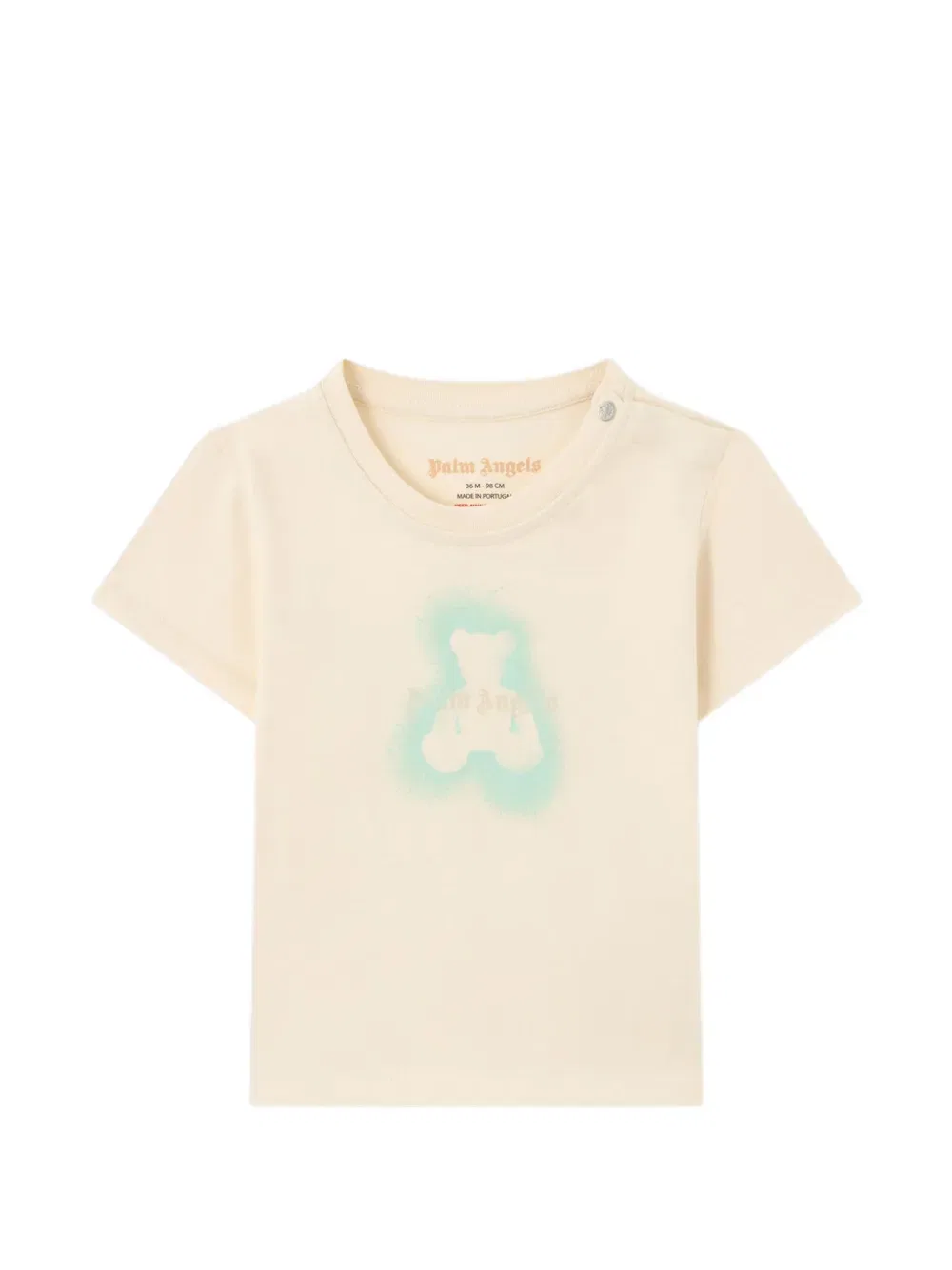 Футболка с изображением медведя-спрей Palm Angels Kids, нейтральный