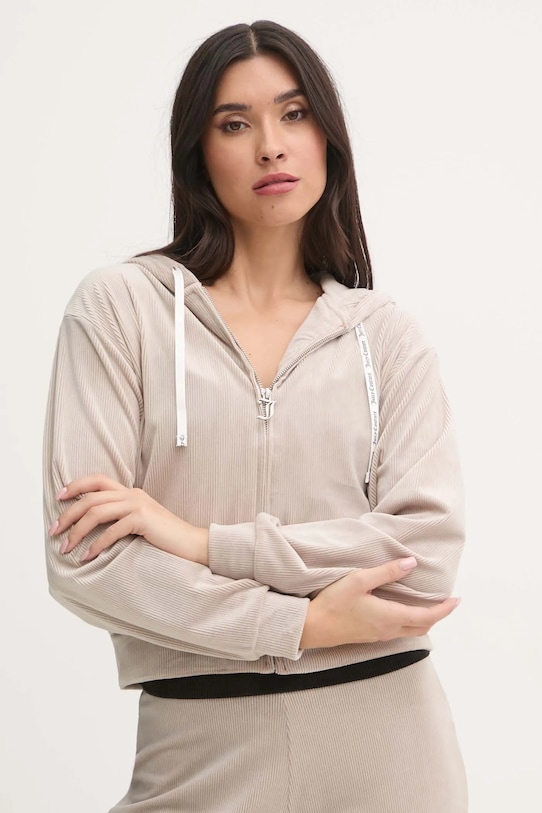 

Пижамная толстовка LIV RIB VELOUR HOODIE с капюшоном Juicy Couture, бежевый