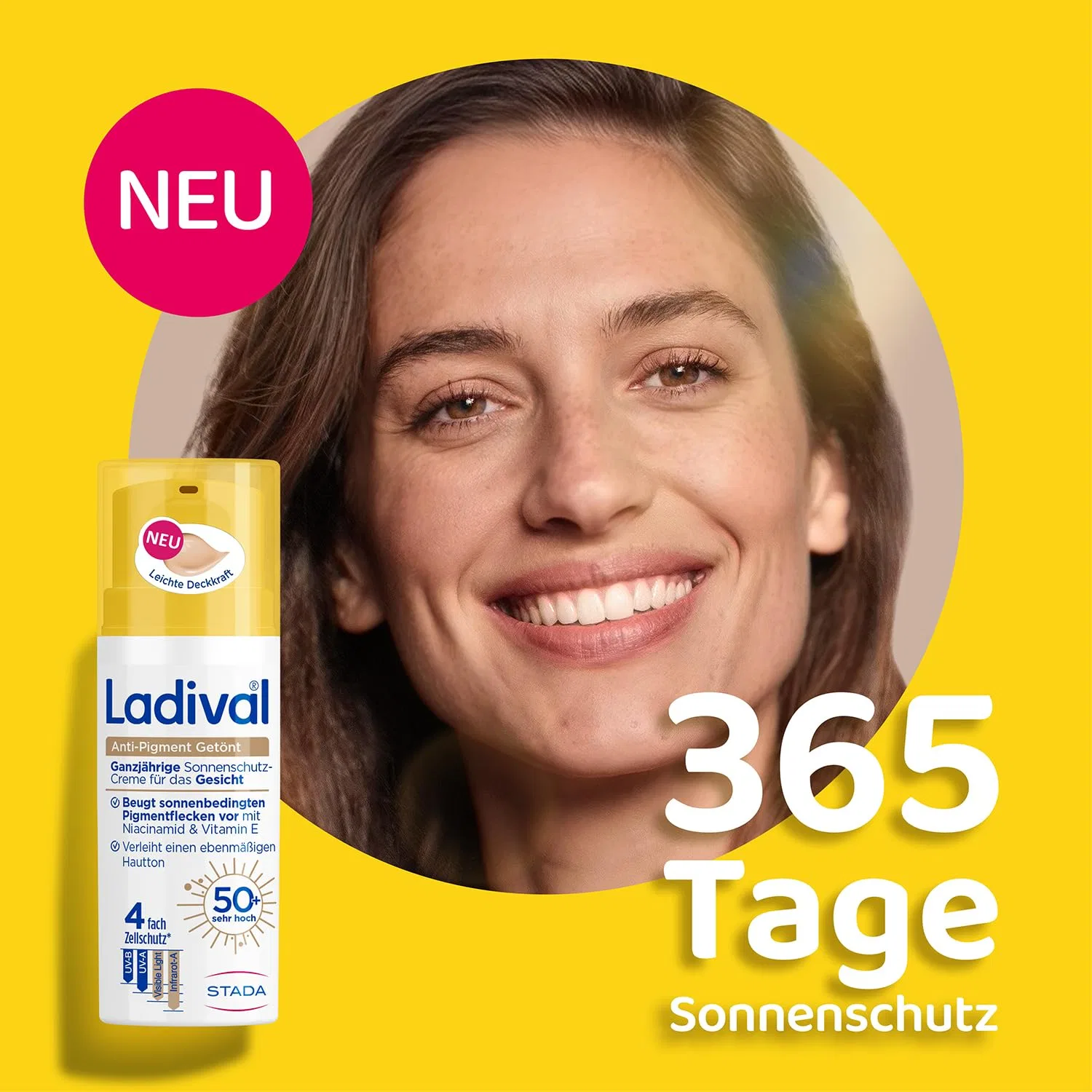 Тонирующий солнцезащитный крем для лица «Anti-Pigment Tinted Sun Cream» SPF 50+ от Ladival Ladival — фото 3