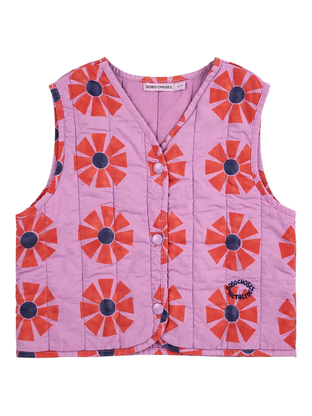 

Стеганый жилет Kaleidoscope с узором Bobo Choses, серый