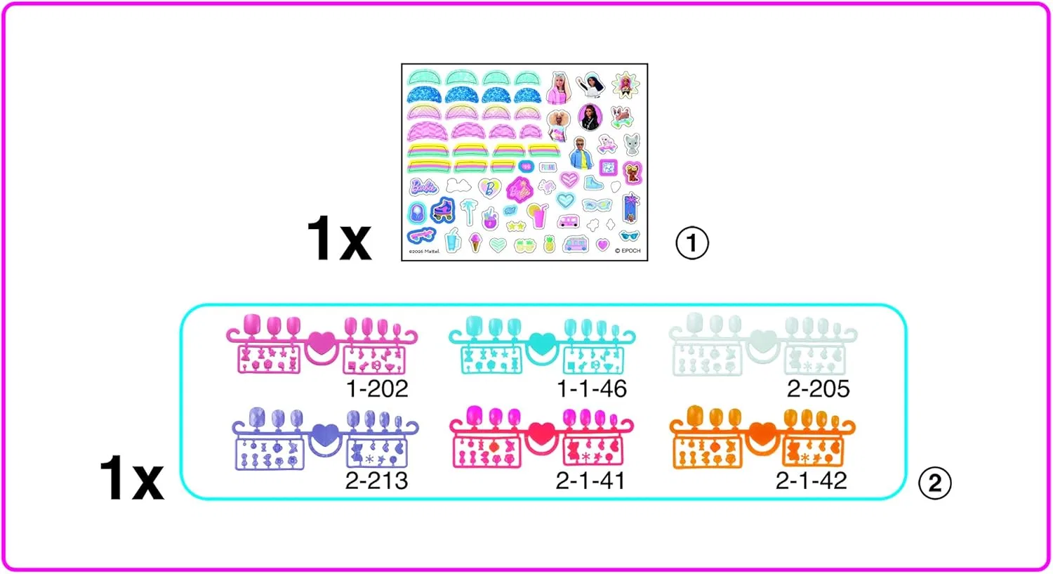 Набор для творчества «Barbie Nail Studio Refill Set» от Aquabeads Aquabeads — фото 3
