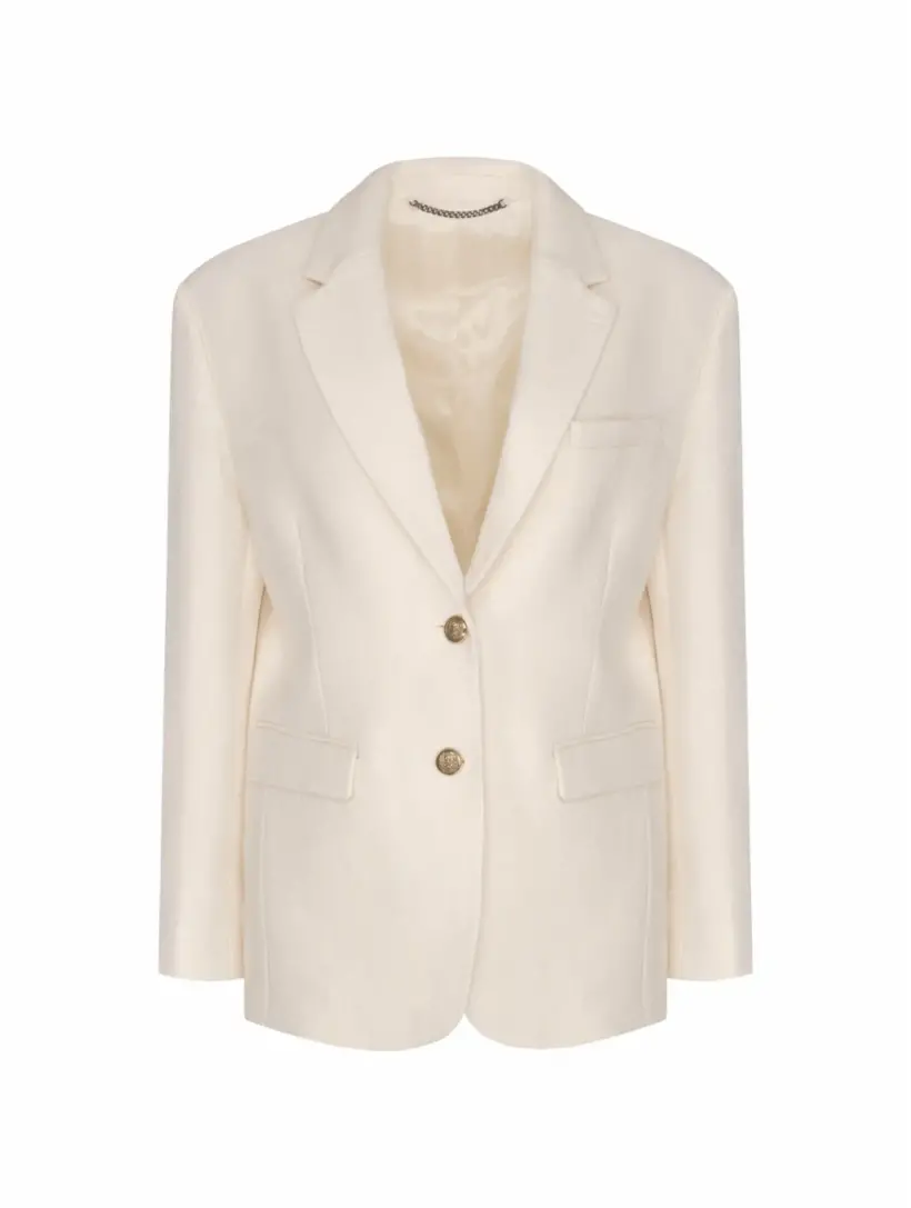 

Однобортный жакет из букле The Kooples, белый