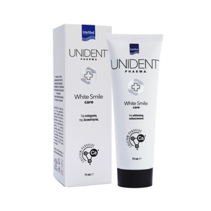 

Зубная паста Unident Pharma White Smile Care для улучшения белизны зубов 75 мл Intermed