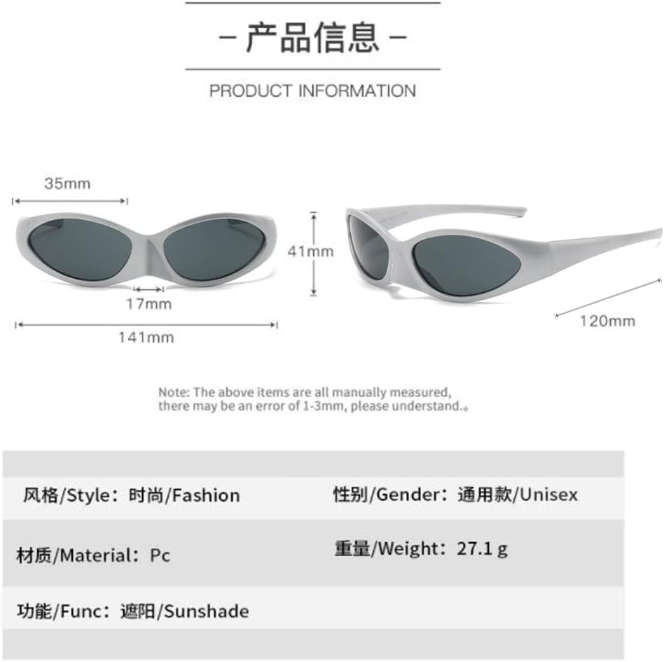 

Солнцезащитные очки PUB для мужчин с орлиным клювом, солнцезащитные очки для женщин с индивидуальным стилем для танцев, овальные солнцезащитные очки, Grey Frame Grey Flakes