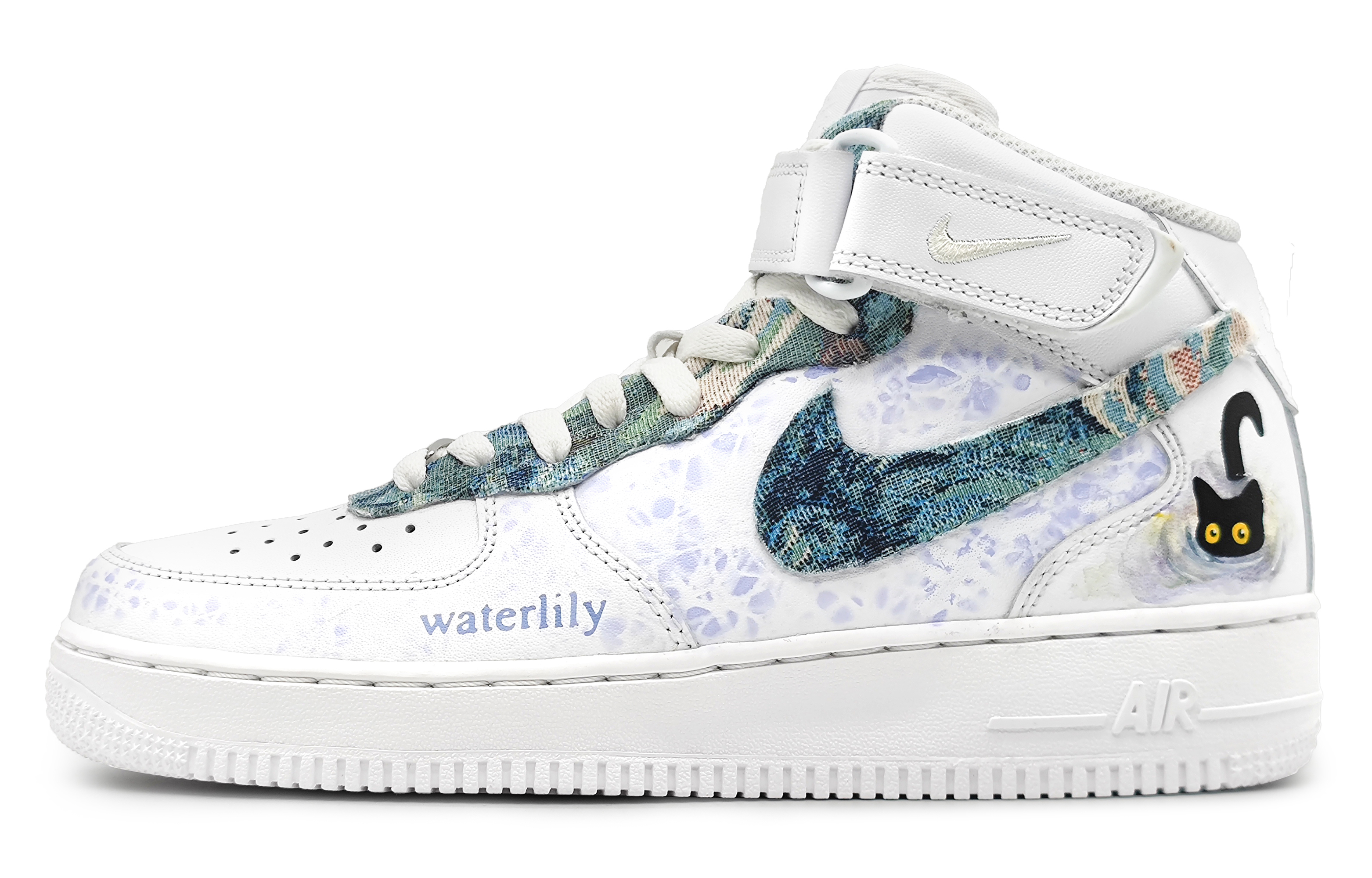 

Nike Кроссовки для скейтбординга Air Force 1 Mid Top мужские, белые, фиолетовые