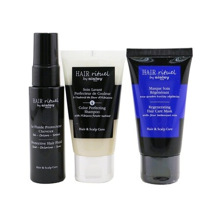 Набор для защиты волос Rituel By Color: шампунь 50 мл, маска для волос 50 мл, флюид для волос 40 мл., Sisley