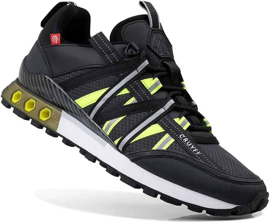 Мужские кроссовки Cruyff Fearia Hex-Tech // Montserrat CC241084-952 Черный/Флуоресцентный — фото 3