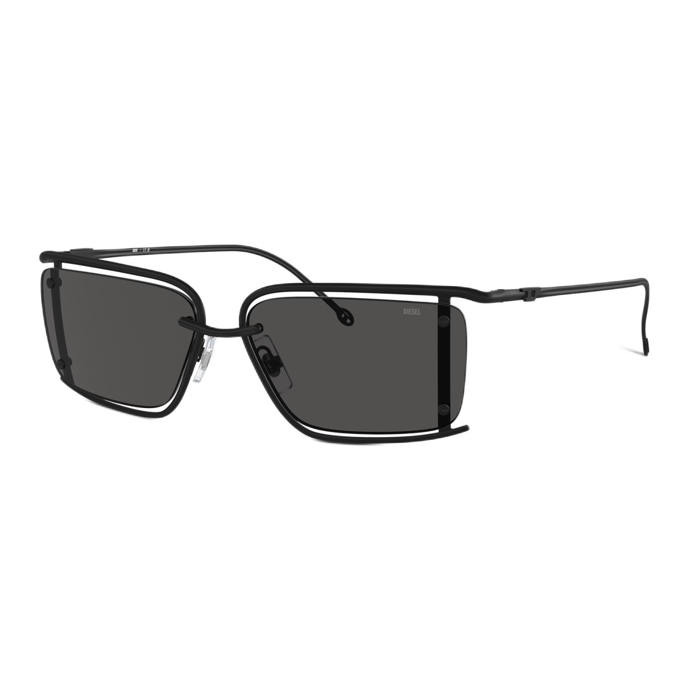 

DIESEL Прямоугольные солнцезащитные очки, Black