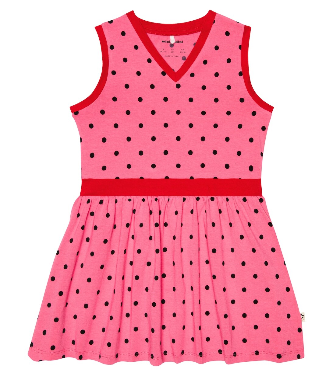 

Платье в горошек Mini Rodini, розовый
